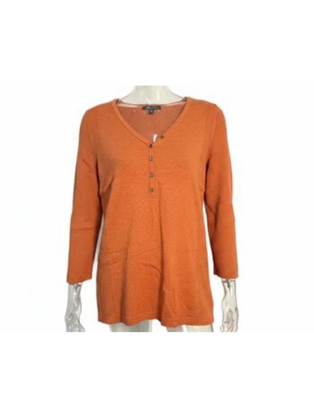 TOP Sweater by Relativity Long Sleeve Sweater XL Orange